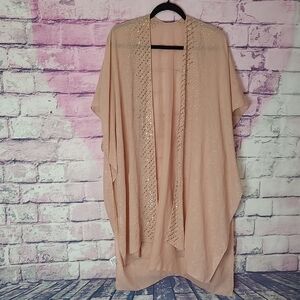 JESSICA MCCLINTOCK PALE PINK DIAMOND EMBELLISHED SPARKLE SHEER LAYERING PIECE